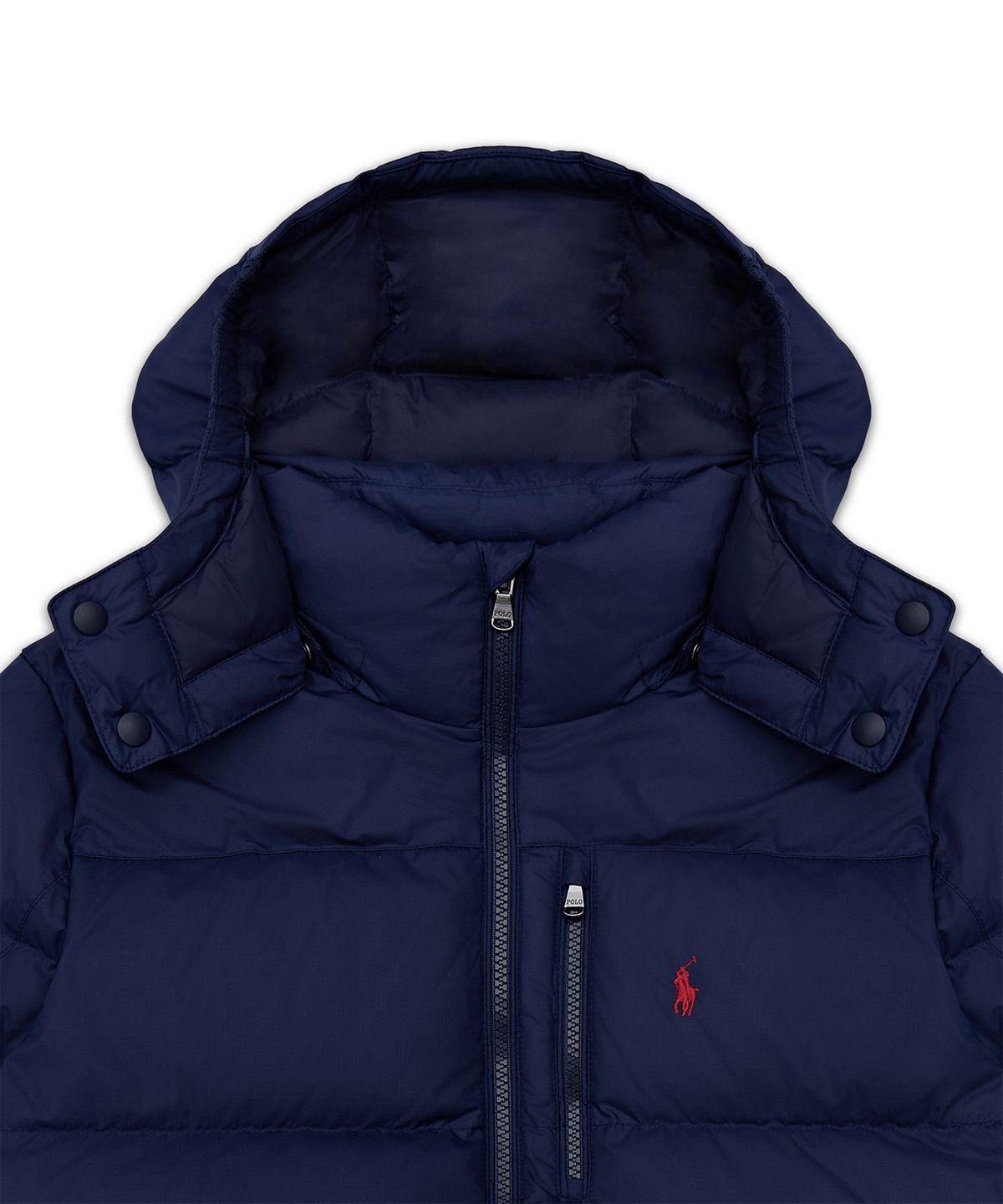 폴로 랄프 로렌 칠드런(POLO RALPH LAUREN CHILDREN) 립스탑 다운 후드 재킷-네이비
