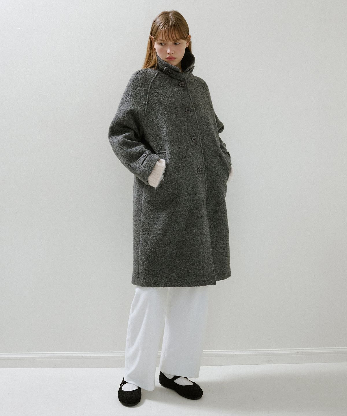 레테라(LETTERA) Wool Rose Single Coat_2Color