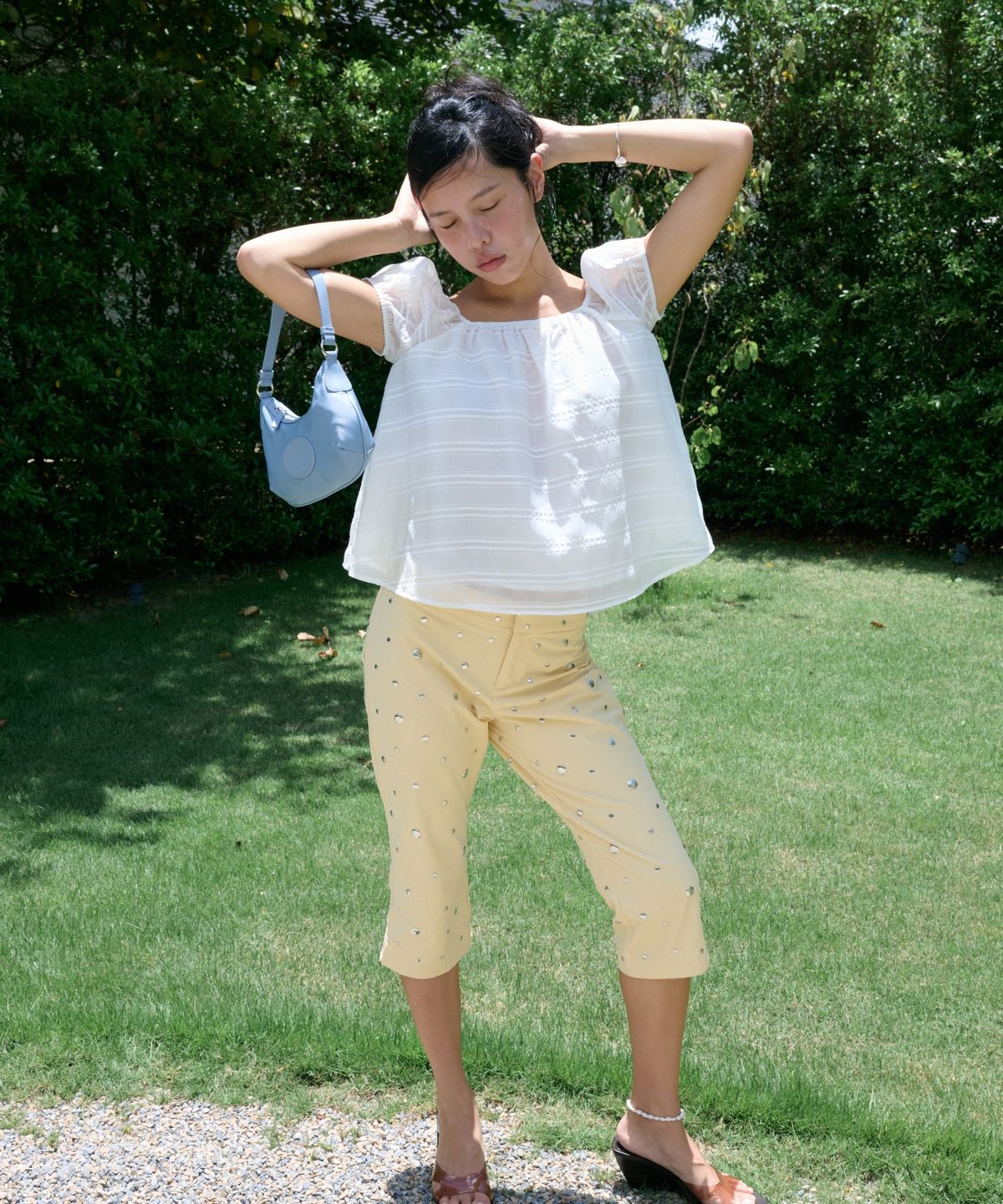 라츠유(LOTSYOU) lotsyou_Romi Shoulder Bag Sky Blue