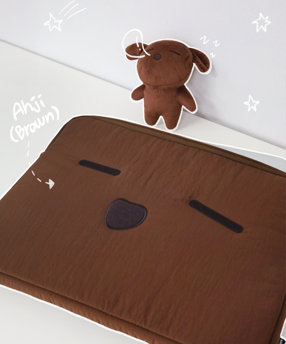 김하찬(KIMHACHAN) 나일론 자수 노트북 파우치 - 17Inch,3COLORS