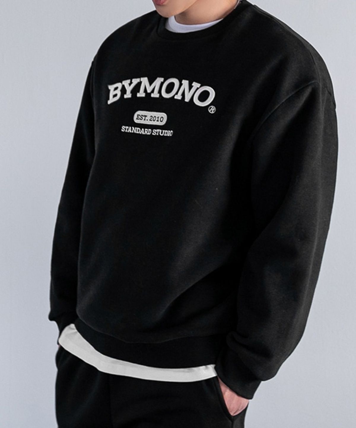 바이모노(BYMONO) [빅사이즈 M-6XL] BYMONO 시그니처 양기모 맨투맨