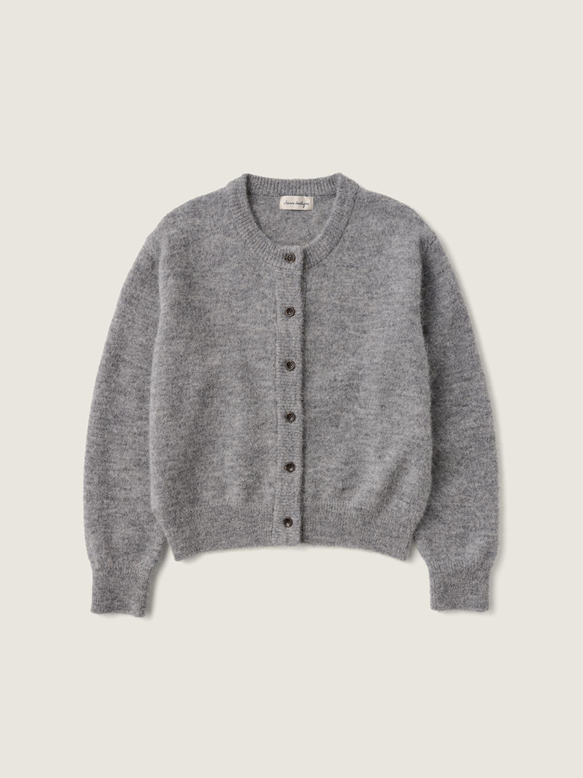 시엔느(SIENNE) Fog Alpaca Cardigan (Melange Gray)