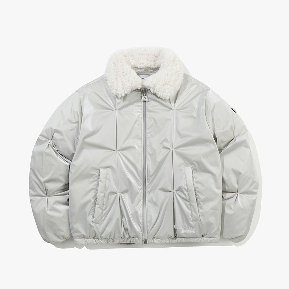 디아도라(diadora) 베라피우마 퍼 트림 덕다운 자켓 우먼 GREY