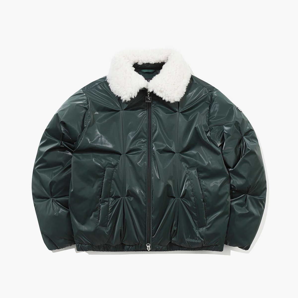 디아도라(diadora) 베라피우마 퍼 트림 덕다운 자켓 우먼 GREEN
