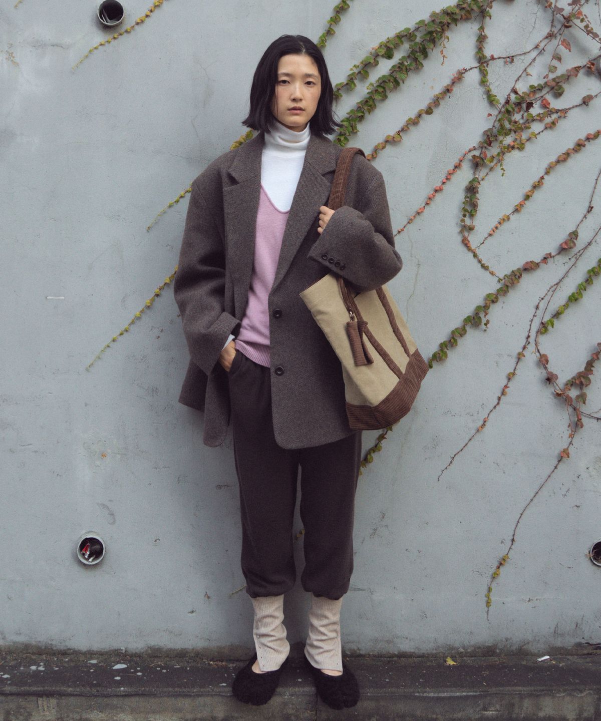 씨타(CITTA) Essential Leg Warmer Layerd Pants_CTB558(Brown)