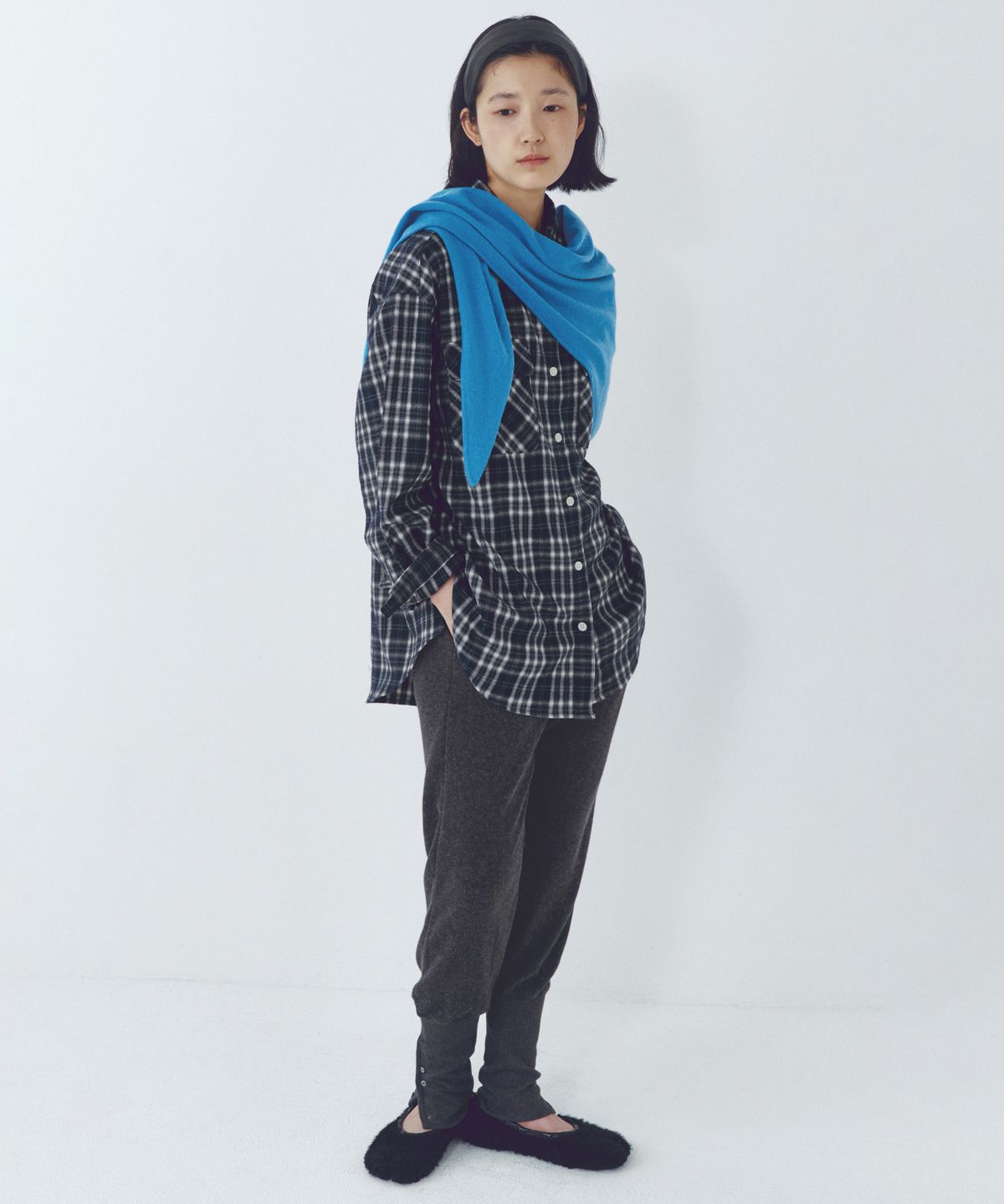 씨타(CITTA) Essential Leg Warmer Layerd Pants_CTB558(Charcoal)