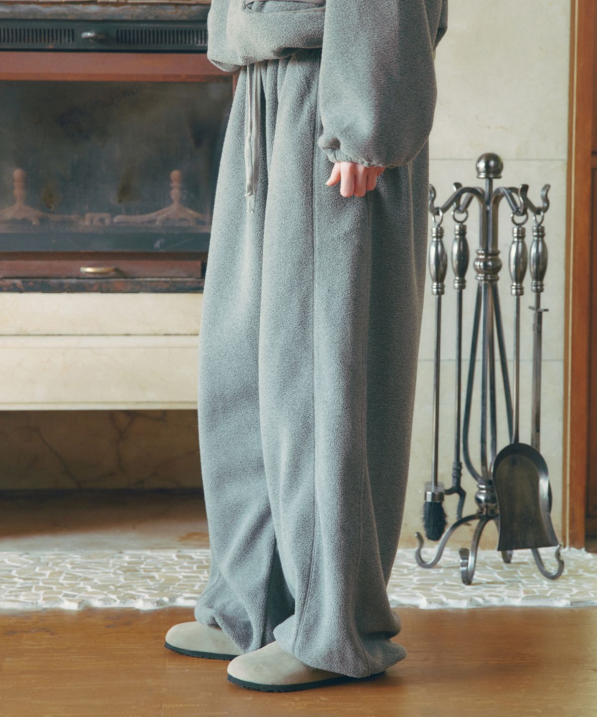 씨타(CITTA) Over-fit Soft Fleece Pants_CTB557(Melange Grey)
