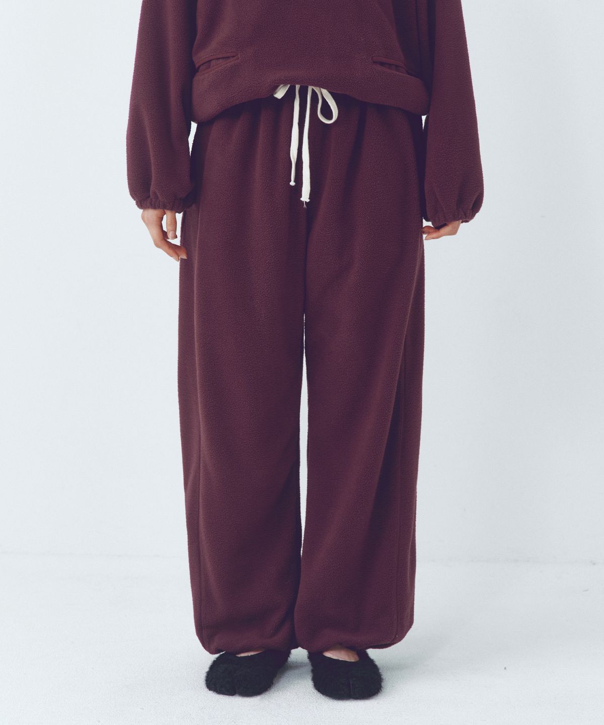 씨타(CITTA) Over-fit Soft Fleece Pants_CTB557(Wine)