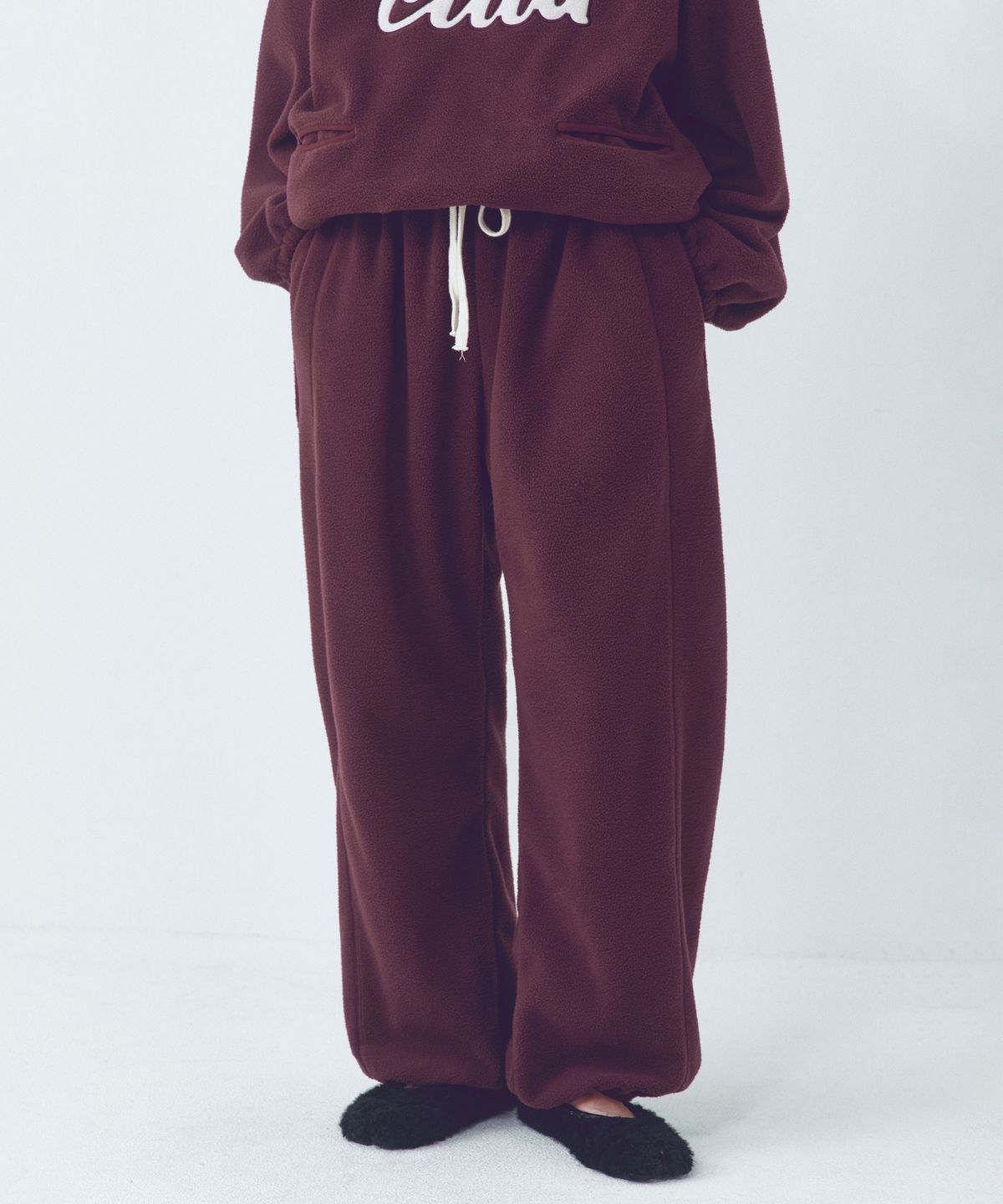 씨타(CITTA) Over-fit Soft Fleece Pants_CTB557(Wine)