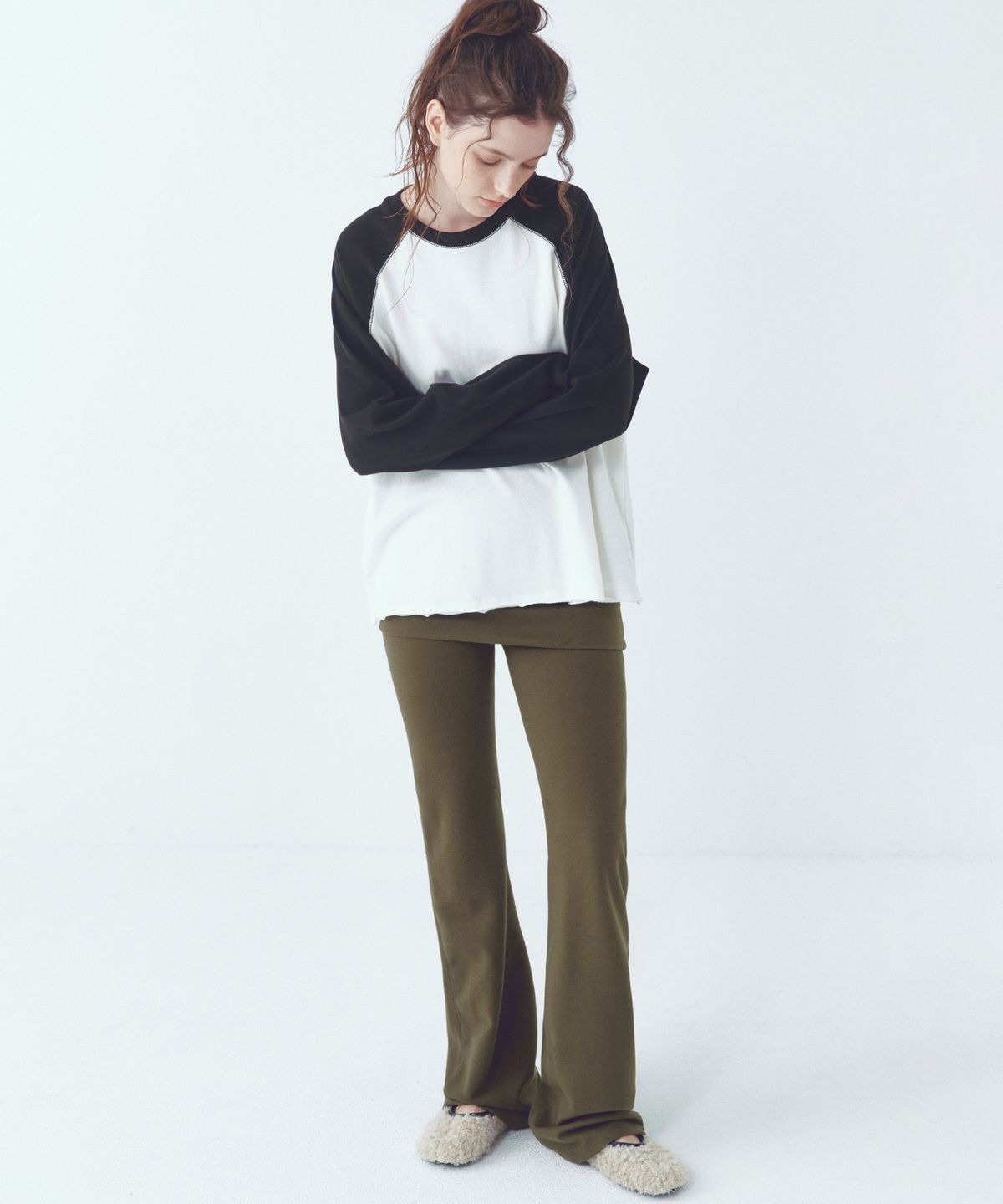 씨타(CITTA) Every Day Comfort Layerd Skirt Pants_CTB556(Khaki)
