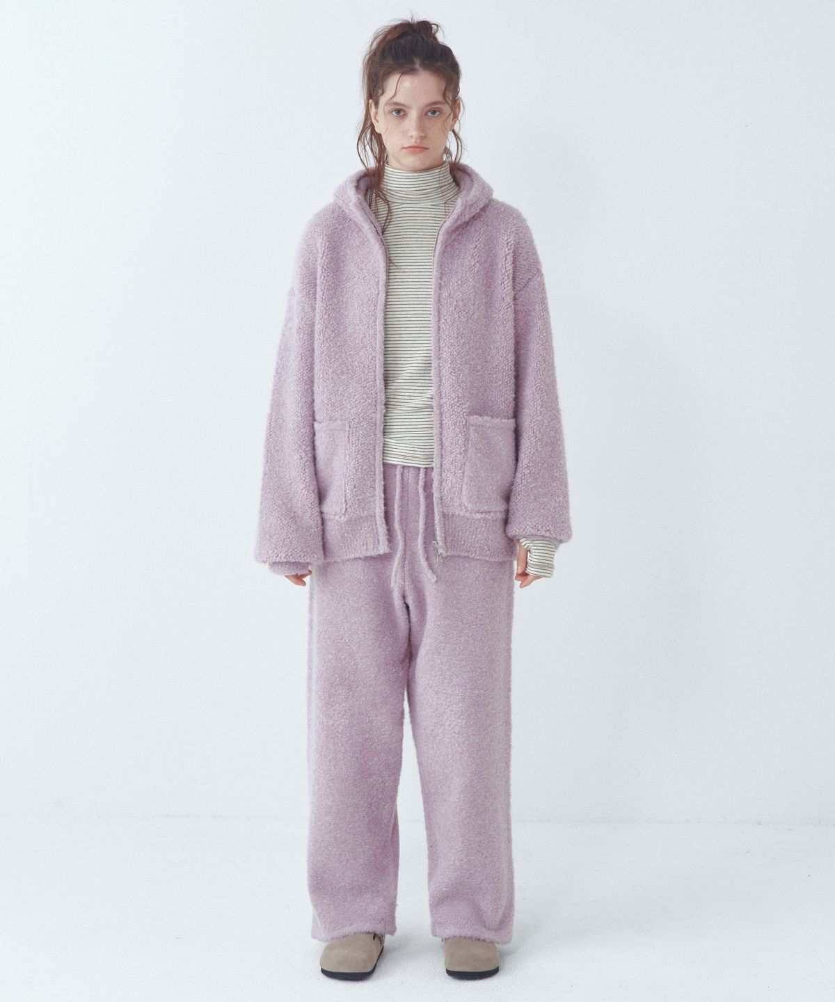 씨타(CITTA) Wool Blended Heavy Brush Knit Pants_CTB555(Lavender)