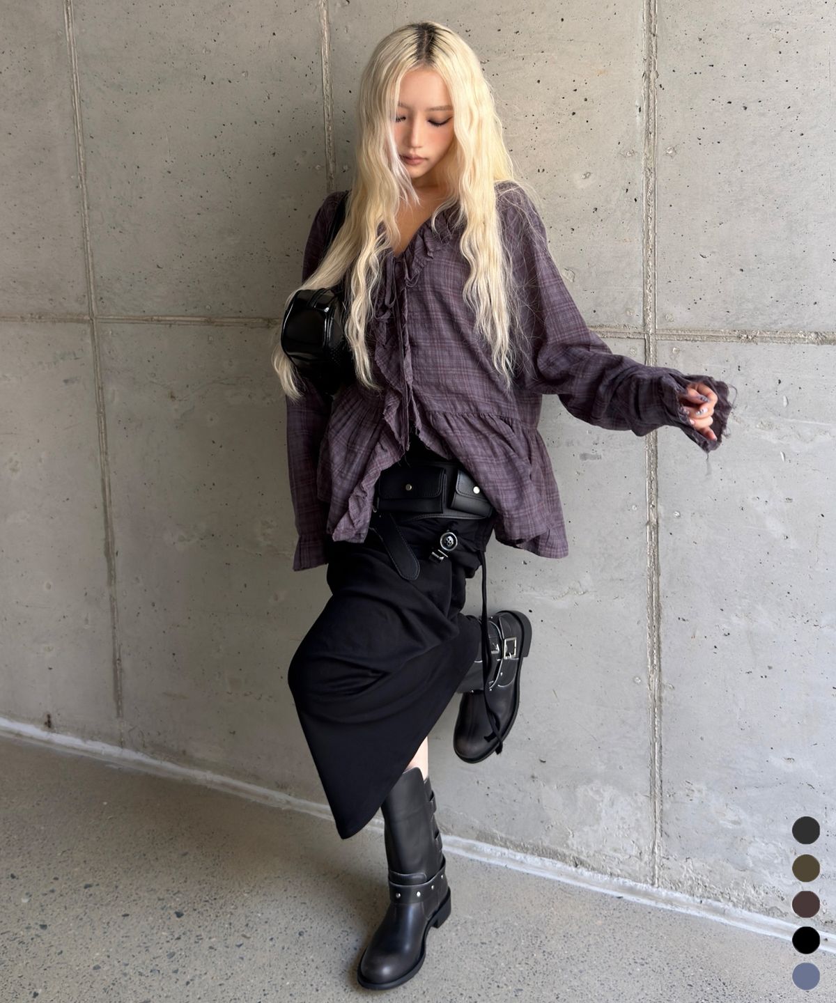 씨타(CITTA) Every Day Comfort Long Skirt (FW)_CTS623(Black)