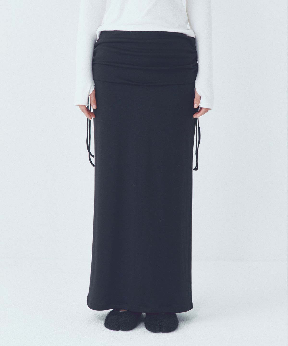 씨타(CITTA) Every Day Comfort Long Skirt (FW)_CTS623(Charcoal)