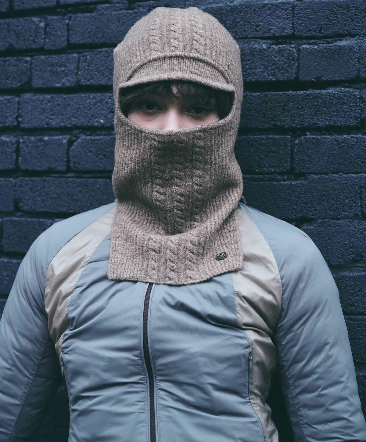 누크피터(NUUKFITTER) YAK CABLE KNIT BALACLABA [BEIGE]