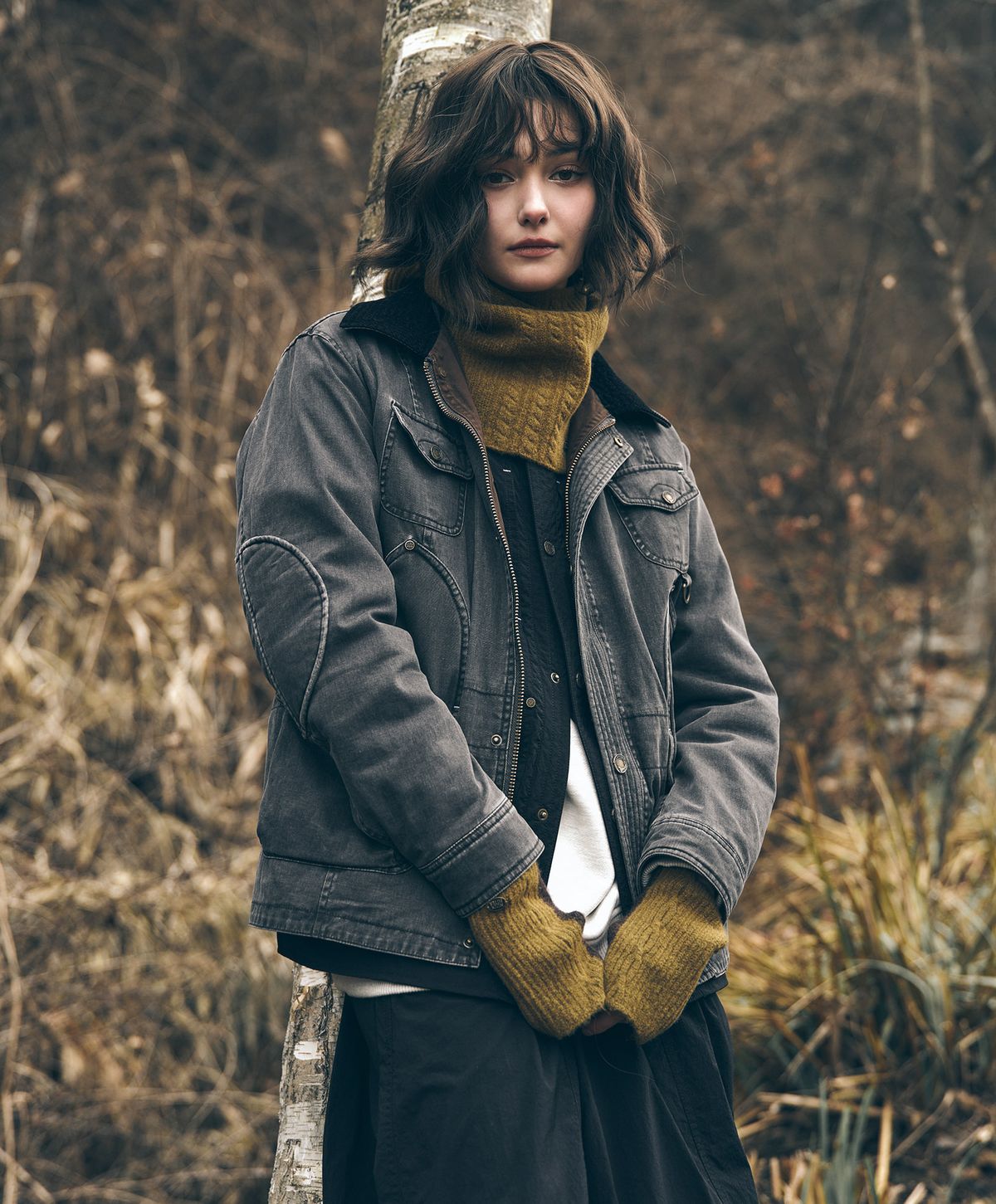 누크피터(NUUKFITTER) YAK CABLE KNIT BALACLABA [KHAKI]