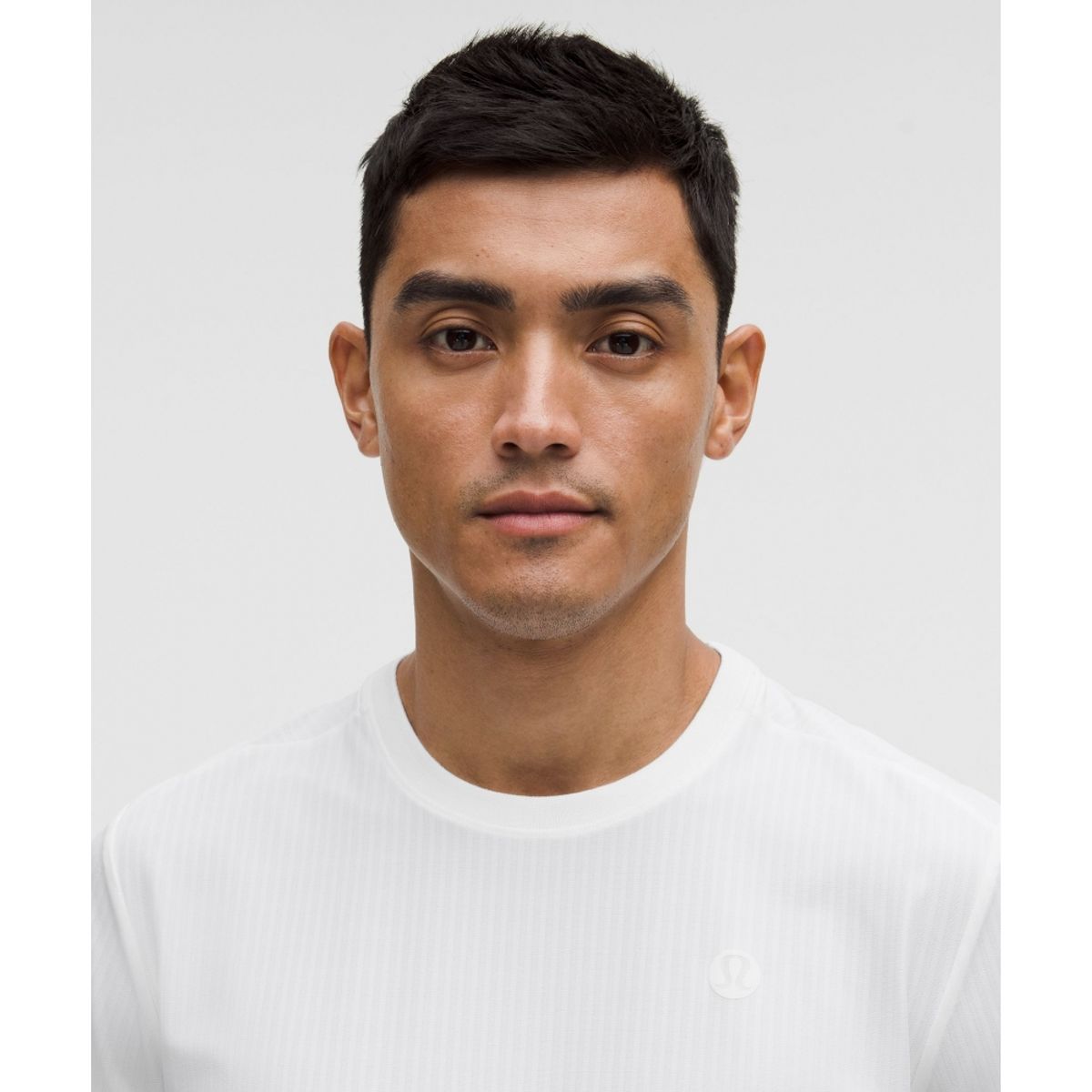 룰루레몬(LULULEMON) UV 프로텍티브 스트라이프 메쉬 테니스 티셔츠  WHT