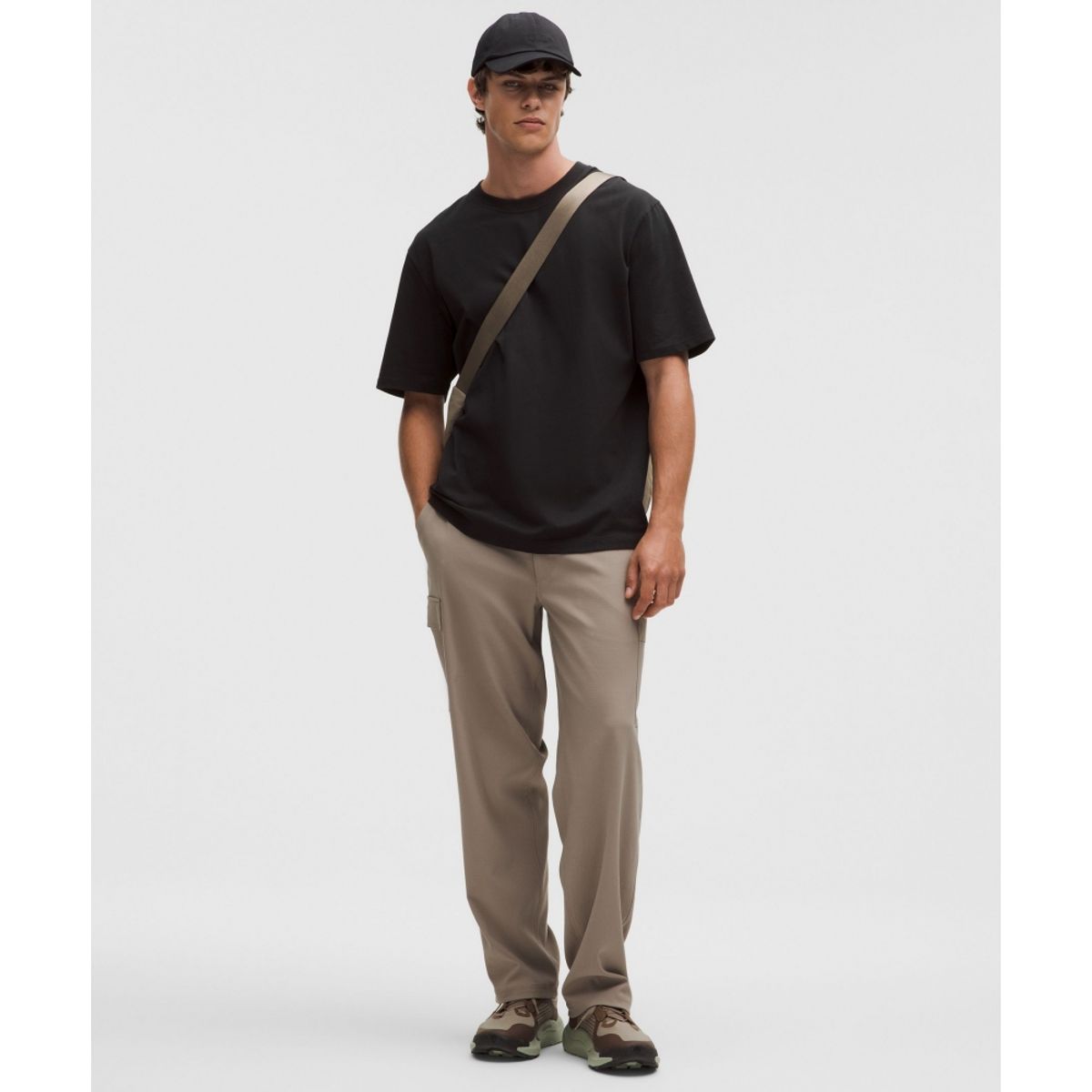 룰루레몬(LULULEMON) 헤비웨이트 코튼 저지 티셔츠  BLK
