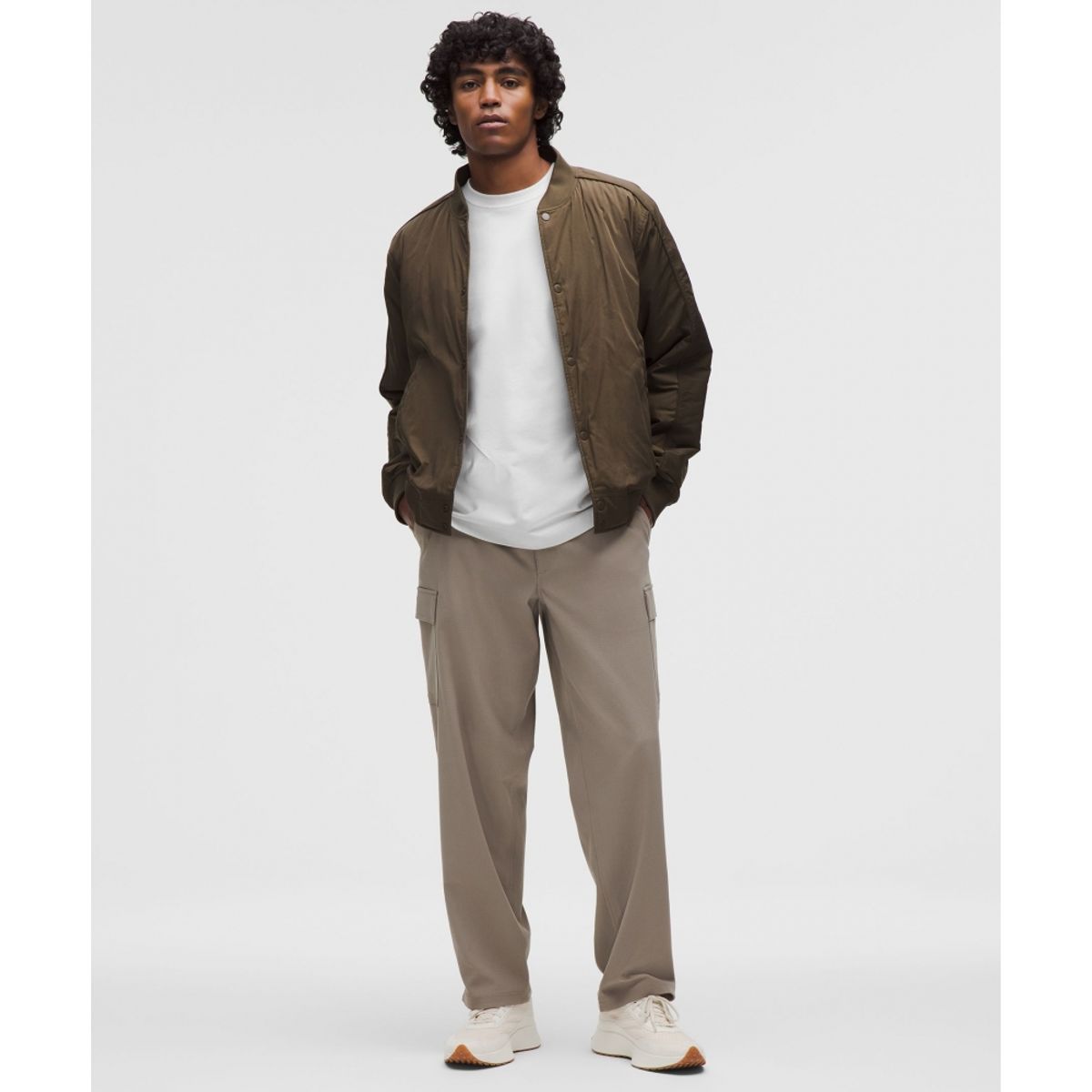 룰루레몬(LULULEMON) 헤비웨이트 코튼 저지 티셔츠  WHT