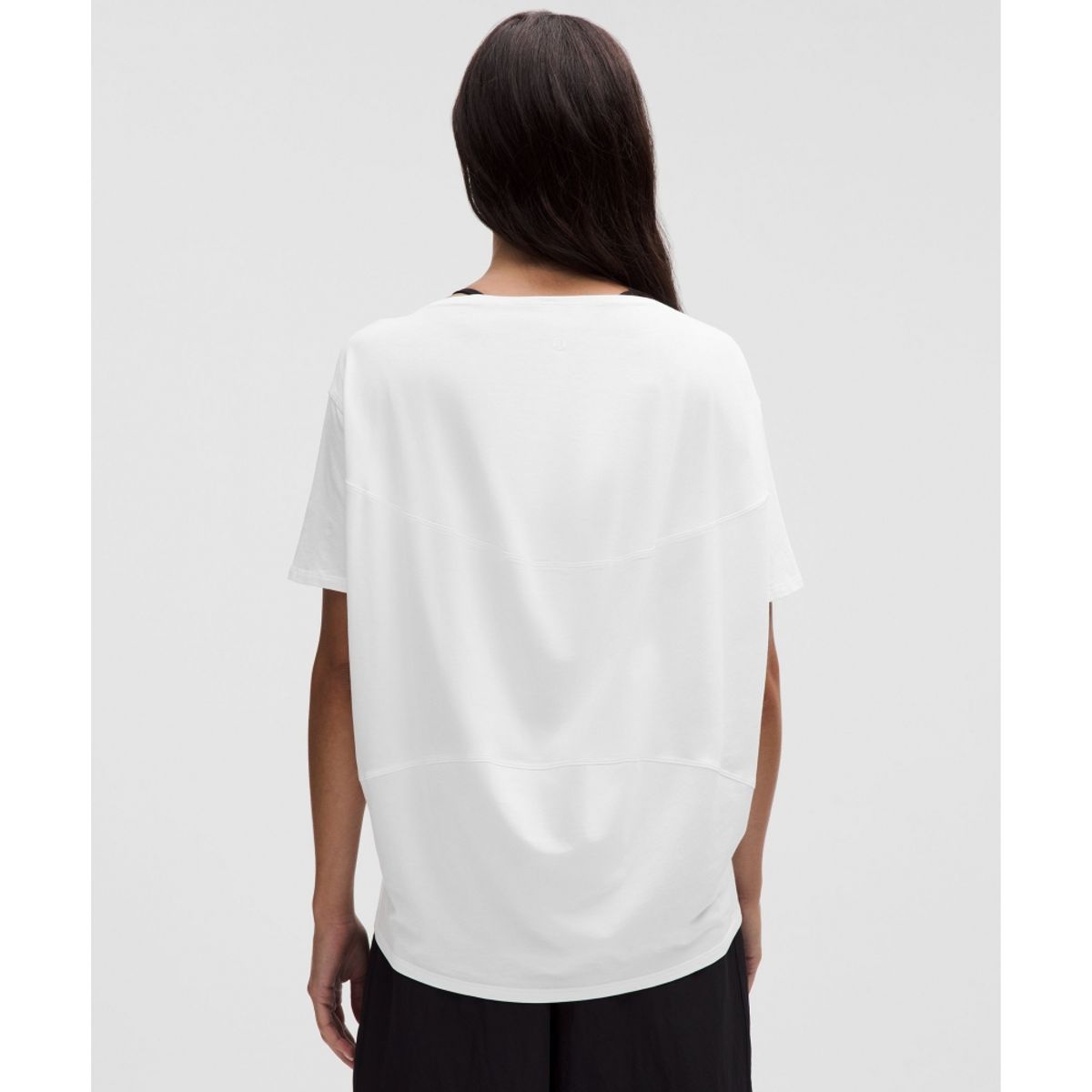 룰루레몬(LULULEMON) 백 인 액션 코튼 티셔츠  WHT