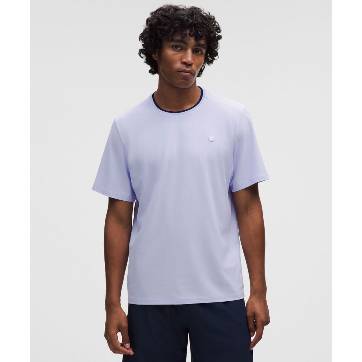 룰루레몬(LULULEMON) UV 프로텍티브 스트라이프 메쉬 테니스 티셔츠  SRNB