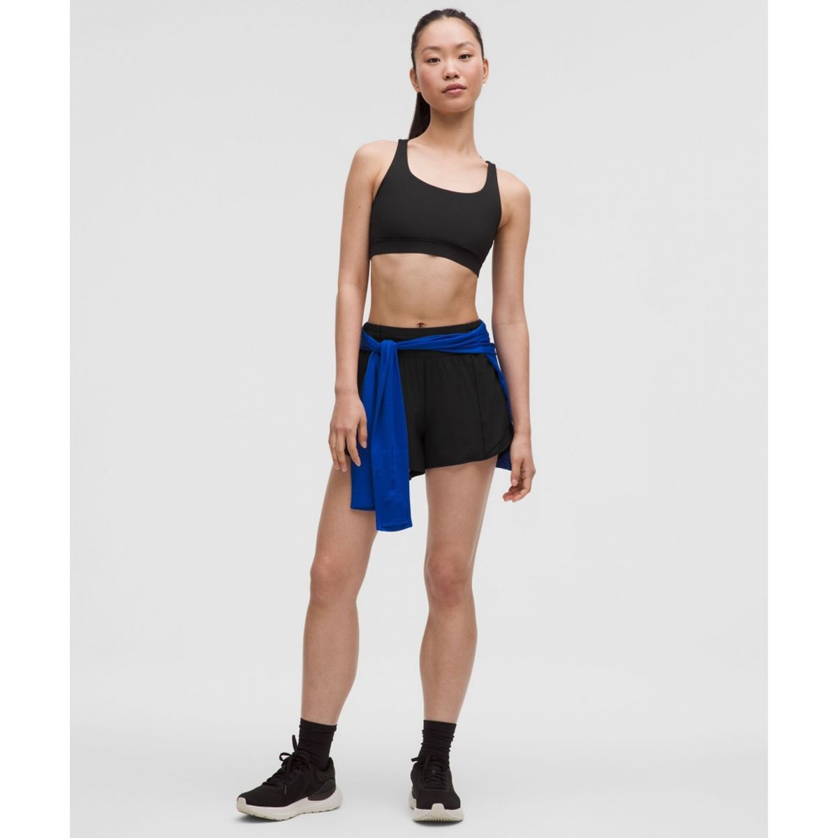 룰루레몬(LULULEMON) 핫티 핫 하이라이즈 라인드 쇼츠 4inch  BLK