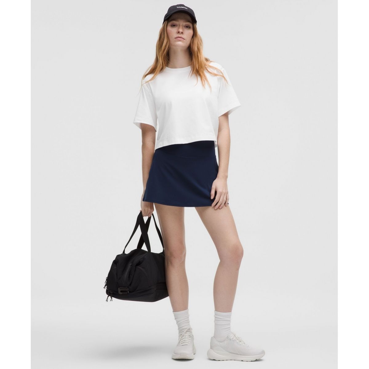 룰루레몬(LULULEMON) 올 유어스 코튼 크롭 티셔츠  WHT