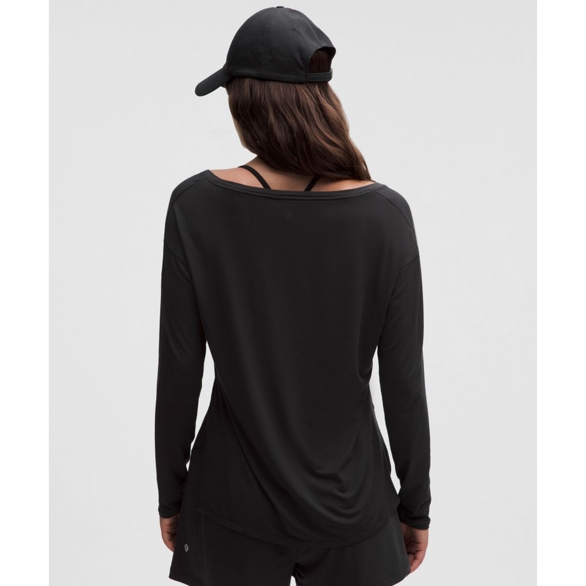 룰루레몬(LULULEMON) 실크어필 사이드 슬릿 롱슬리브 셔츠  BLK