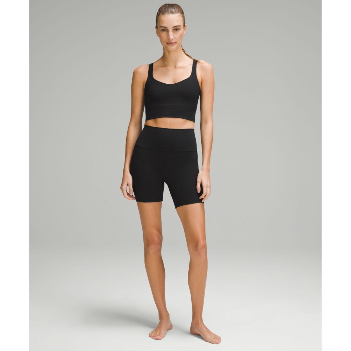 룰루레몬(LULULEMON) Align™ 하이라이즈 쇼츠 위드 포켓 6inch  BLK
