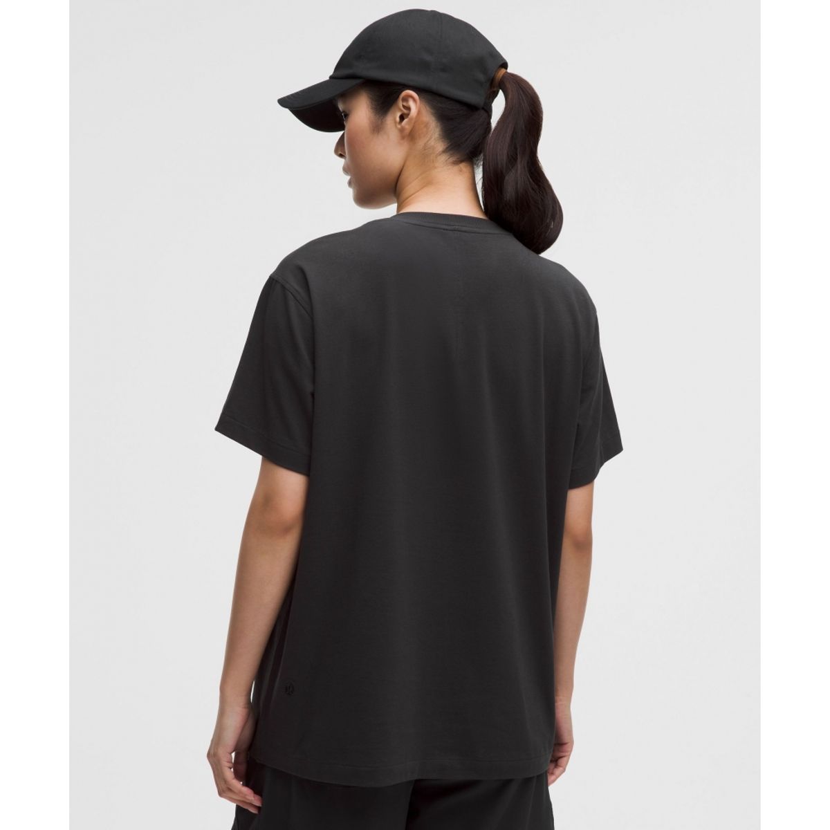 룰루레몬(LULULEMON) 코튼 크루넥 티셔츠  BLK