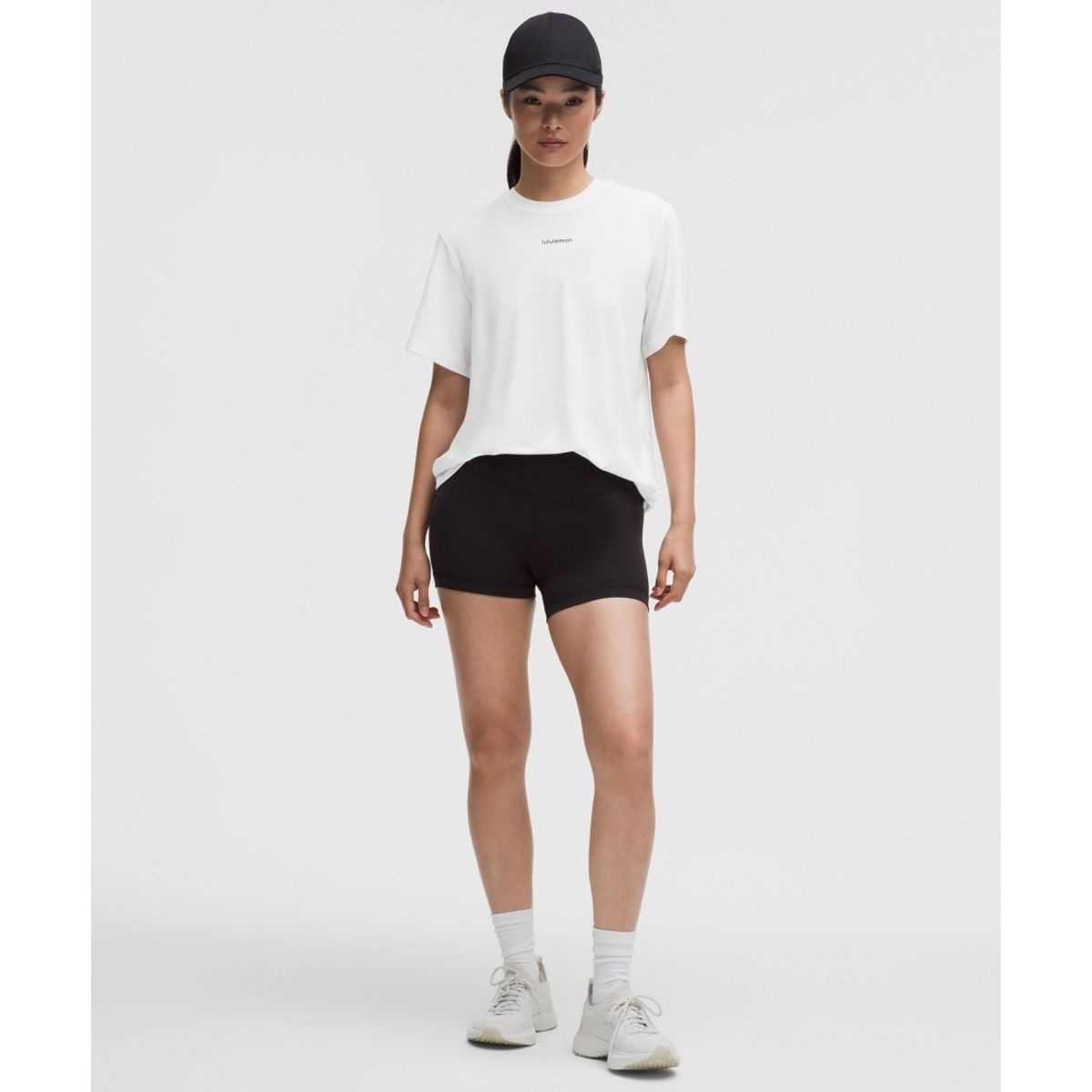 룰루레몬(LULULEMON) 저지 트레이닝 숏슬리브 셔츠 *워드마크  WHT