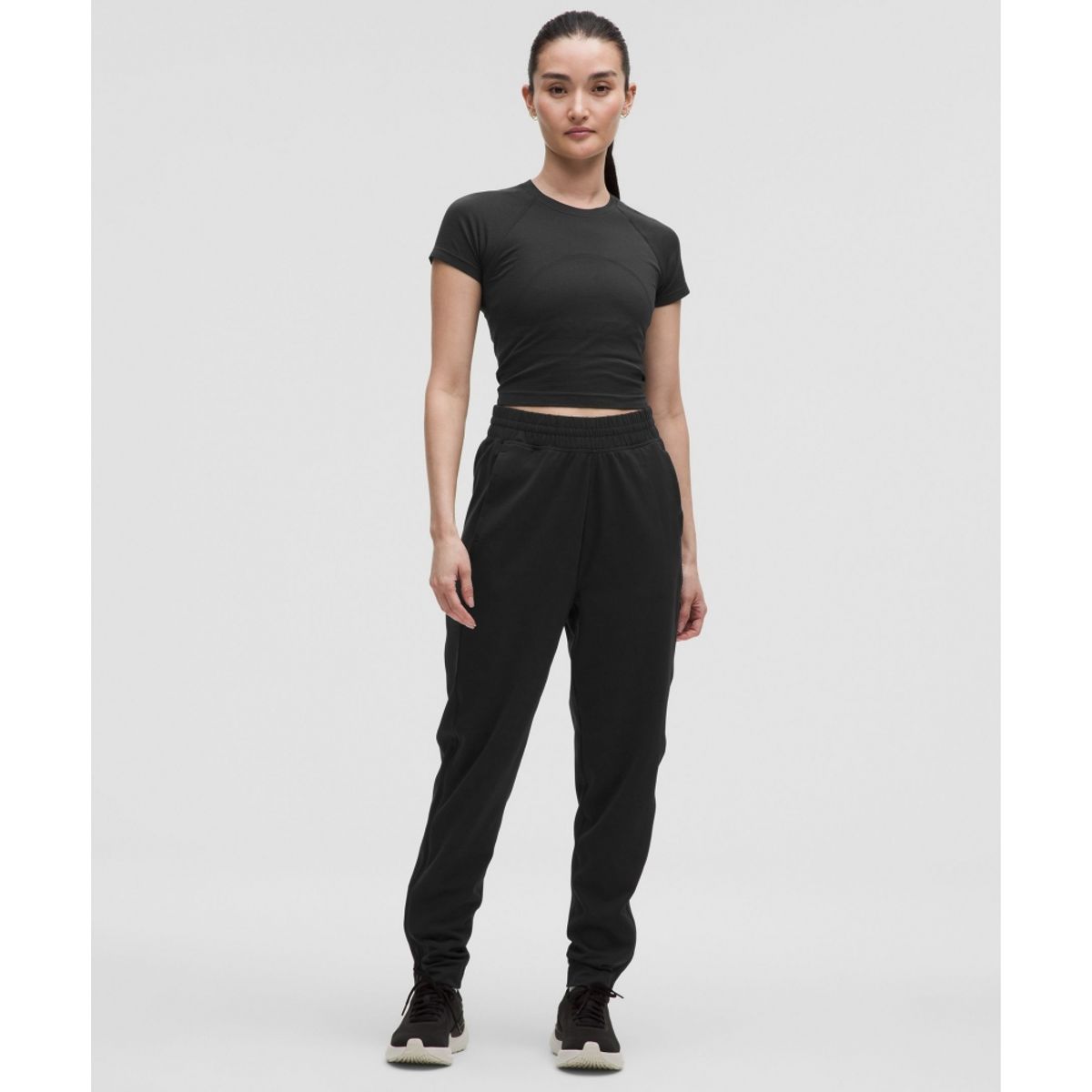 룰루레몬(LULULEMON) Everlux 하이라이즈 집 레그 트랙 팬츠 *아시아 핏  BLK