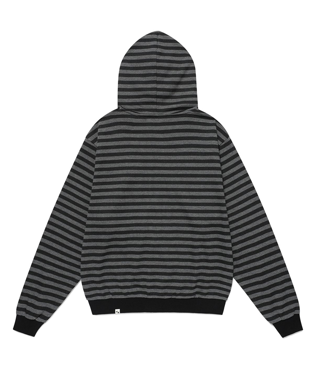 카비시(CAVISH) STRIPED TWIN STAR ZIP UP HOODIE BLACK(CV2FFUM499A)