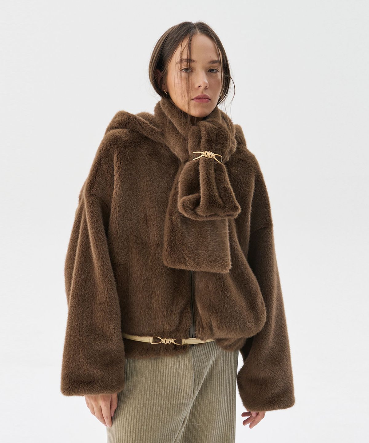 분더캄머(WNDERKAMMER) Reversible Mink fur Jumper_Brown(리버시블 밍크 퍼 점퍼_브라운)