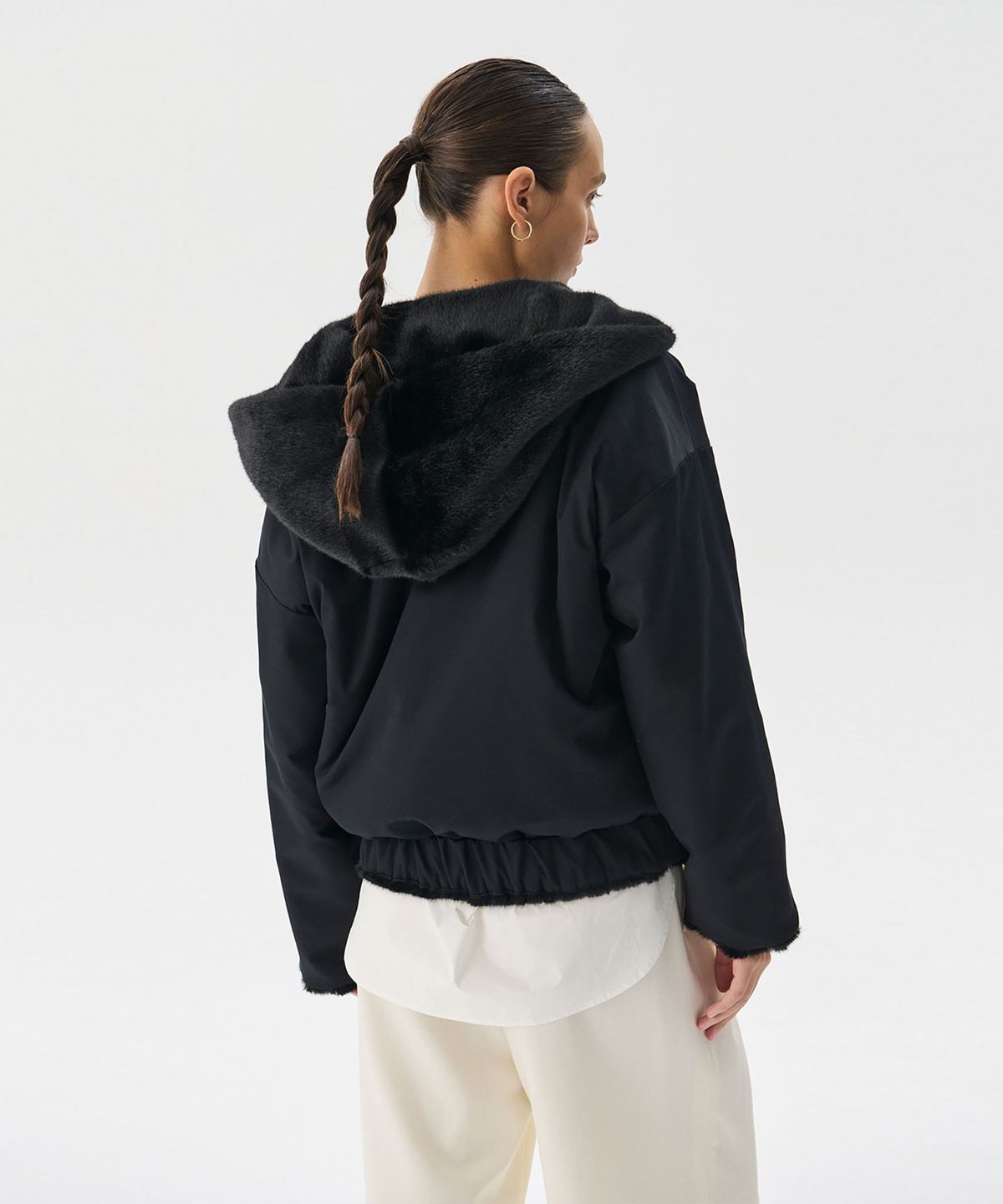 분더캄머(WNDERKAMMER) Reversible Mink fur Jumper_Black(리버시블 밍크 퍼 점퍼_블랙)