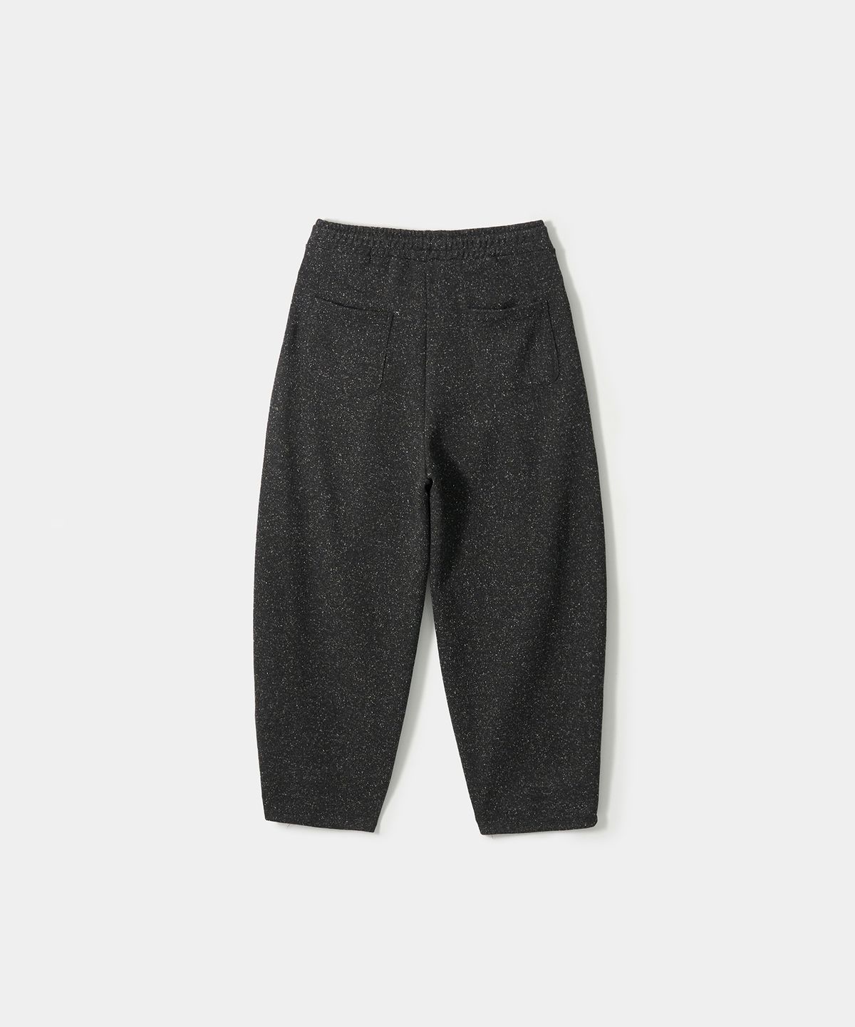 트립르센스(TRIP LE SENS) [F/W]네프 텍스처 원턱 커브드 밴딩 팬츠_멜란 블랙