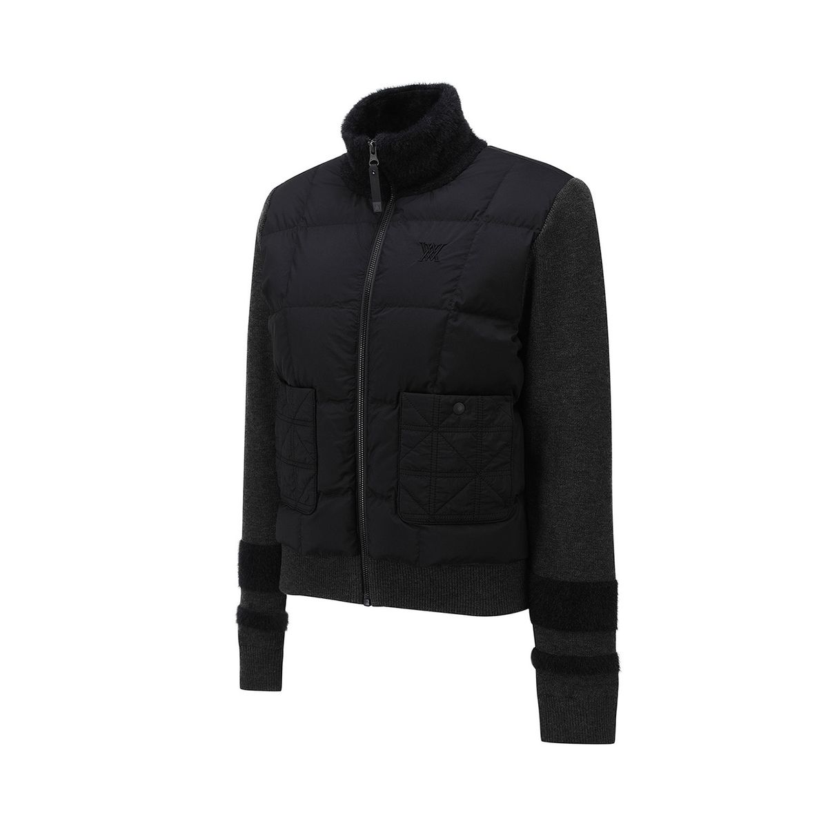 어뉴골프(ANEW GOLF) WOMEN WI HYBRID HIGH NECK DOWN JACKET_BK