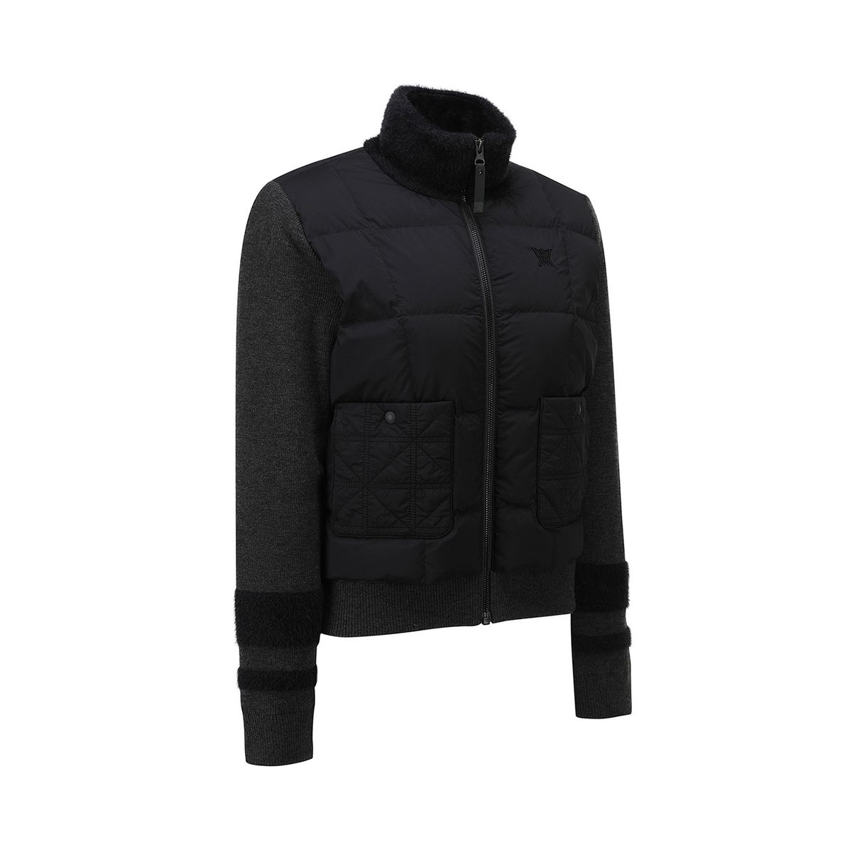 어뉴골프(ANEW GOLF) WOMEN WI HYBRID HIGH NECK DOWN JACKET_BK