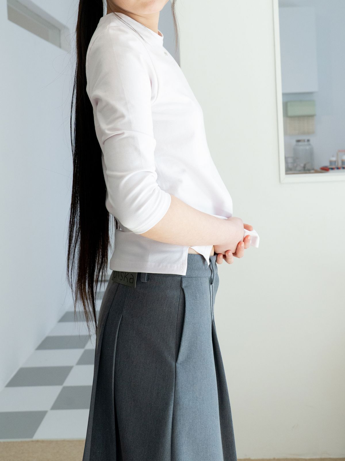 온스카(ONSKA) COMFY 3/4 SLEEVE T (PINK)