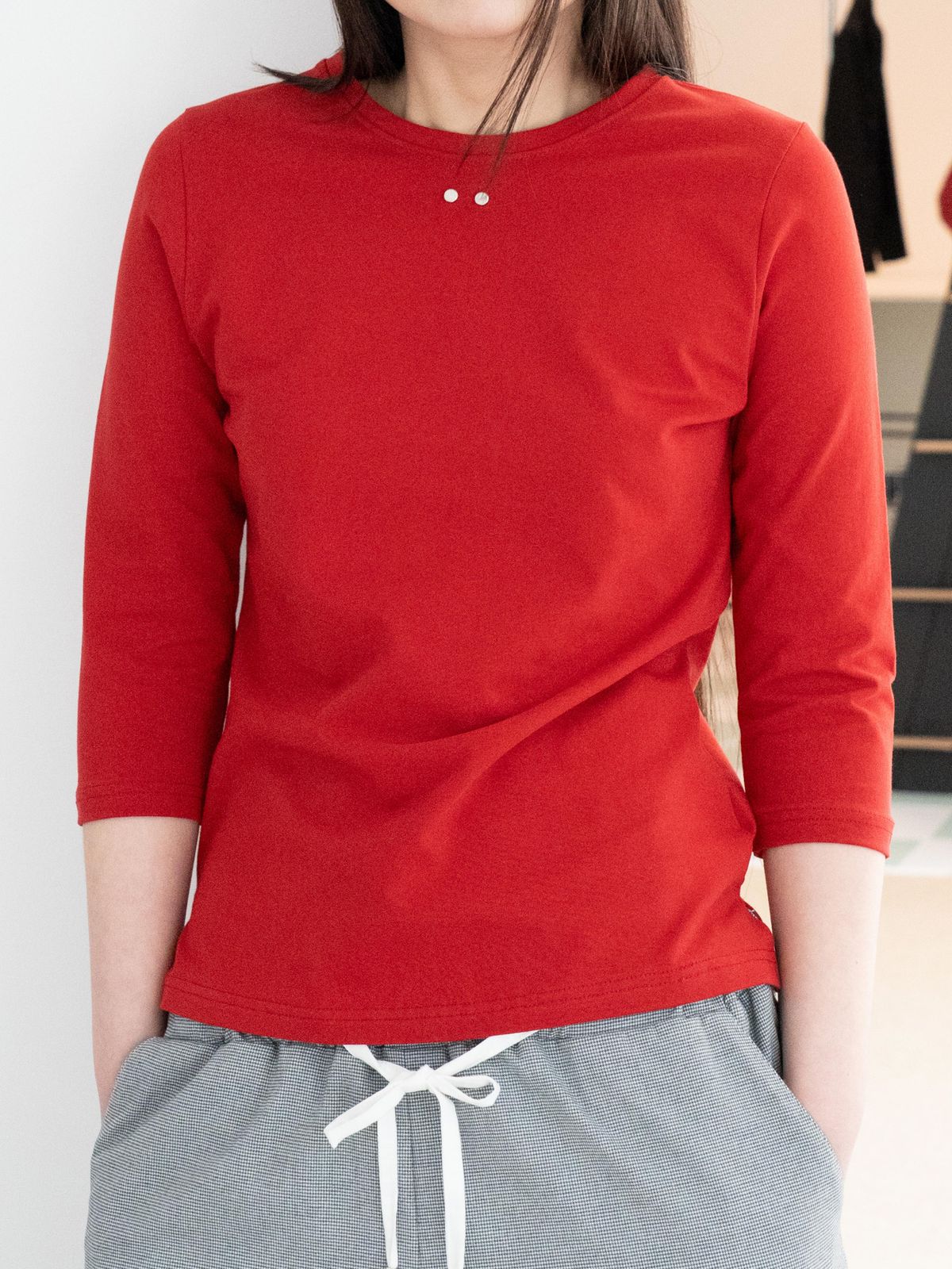 온스카(ONSKA) COMFY 3/4 SLEEVE T (RED)