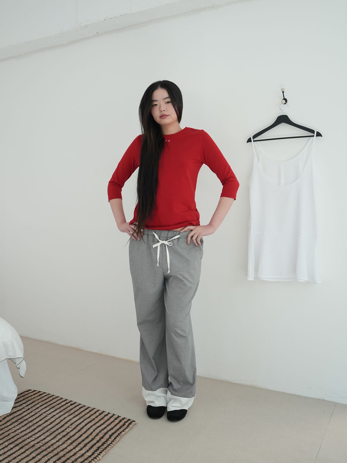 온스카(ONSKA) COMFY 3/4 SLEEVE T (RED)