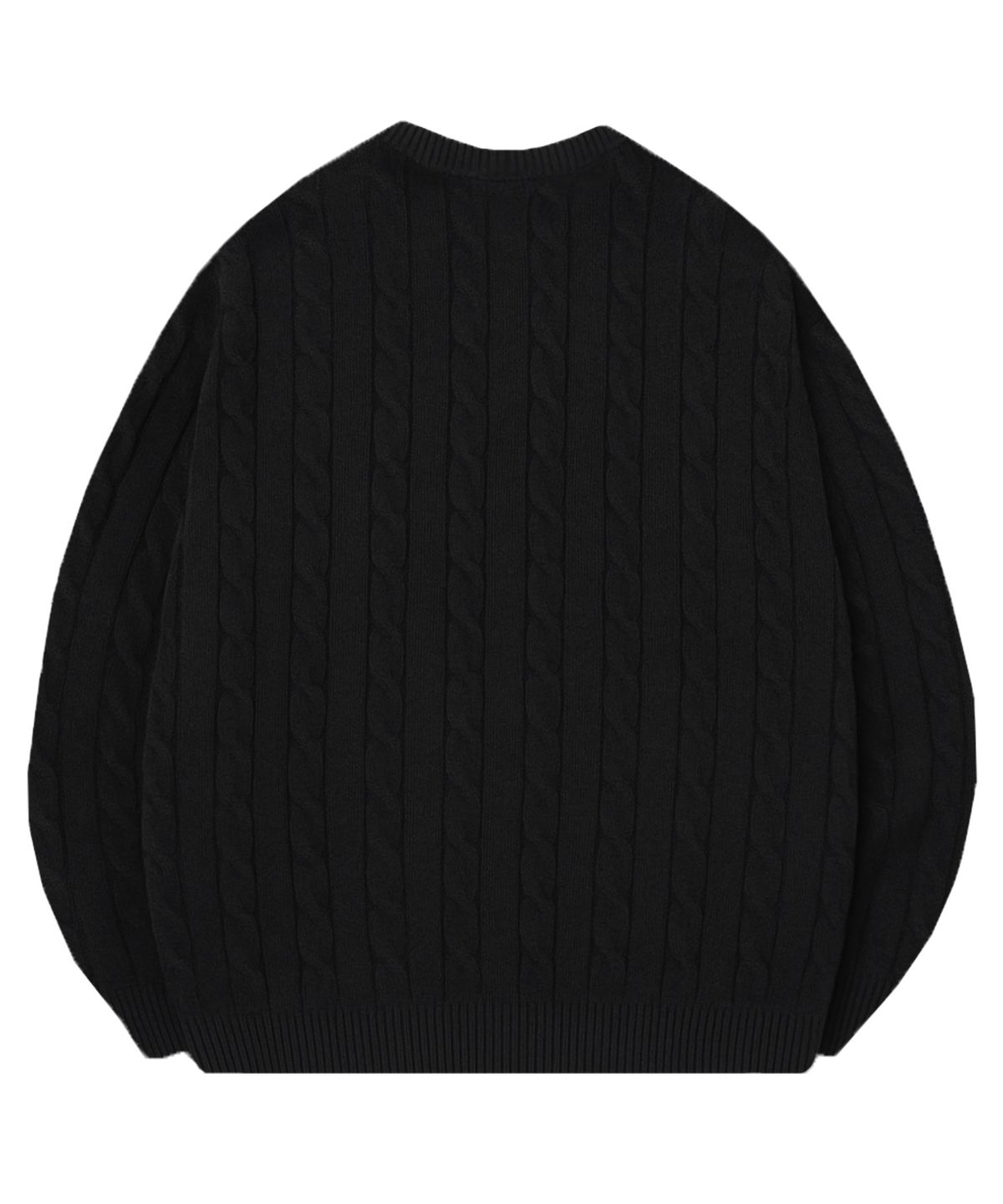 랜덤오프(RANDOMOFF) [Unisex] RÉSERVE CABLE OVER FIT KNIT [BLACK]