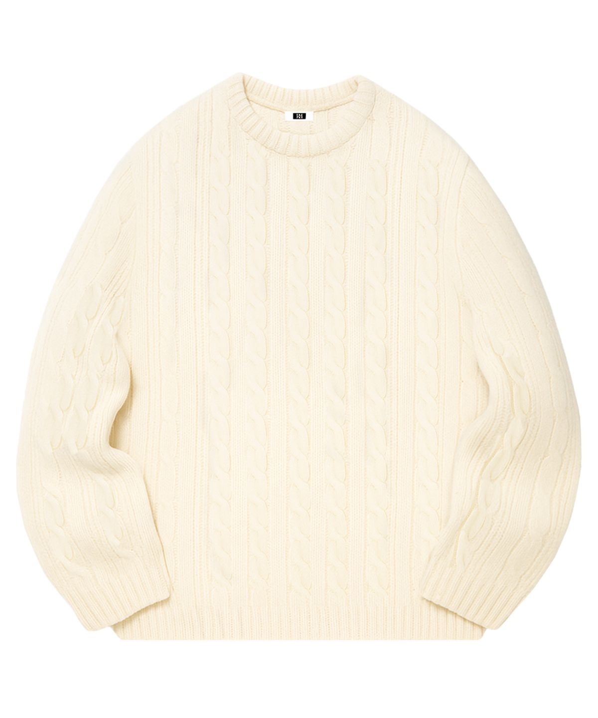 랜덤오프(RANDOMOFF) [Unisex] RÉSERVE CABLE OVER FIT KNIT [IVORY]