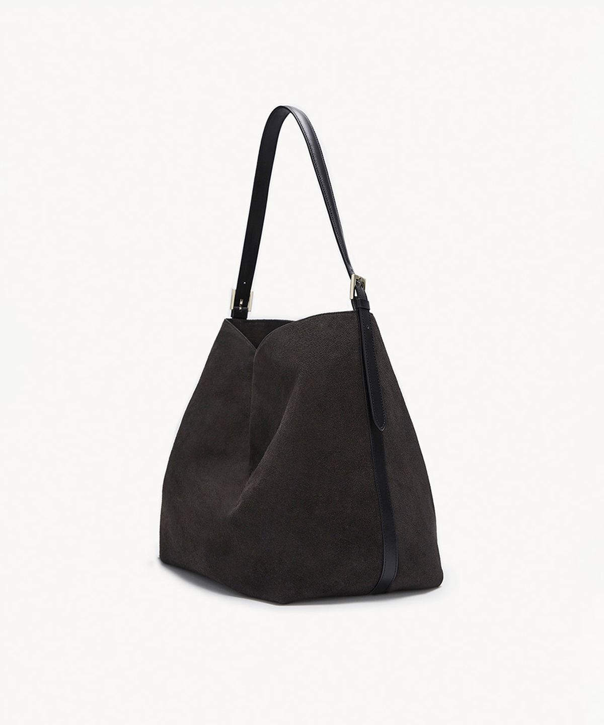 끌라베(CLAVE) 엘리 스웨이드 다크 브라운 토트백 (ELLIE Suede dark brown Tote Bag)