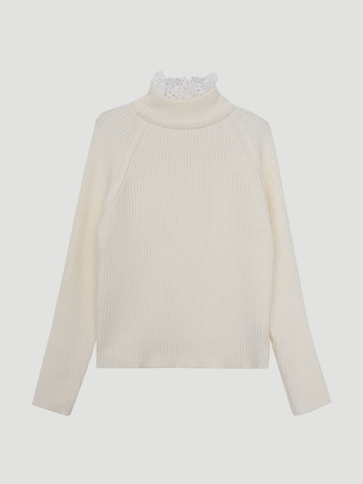 최에(CHOIAE) Bloom high-neck Knit - Ivory