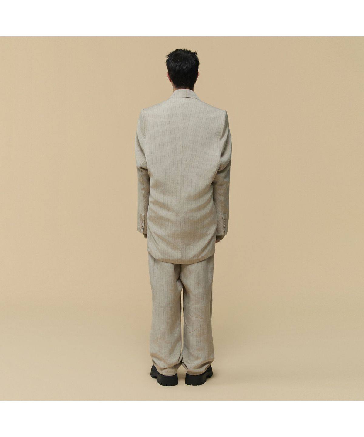 커스텀멜로우(CUSTOMELLOW) [HED MAYNER] Ivory Linen Curved Pants CWPAW25992BEX