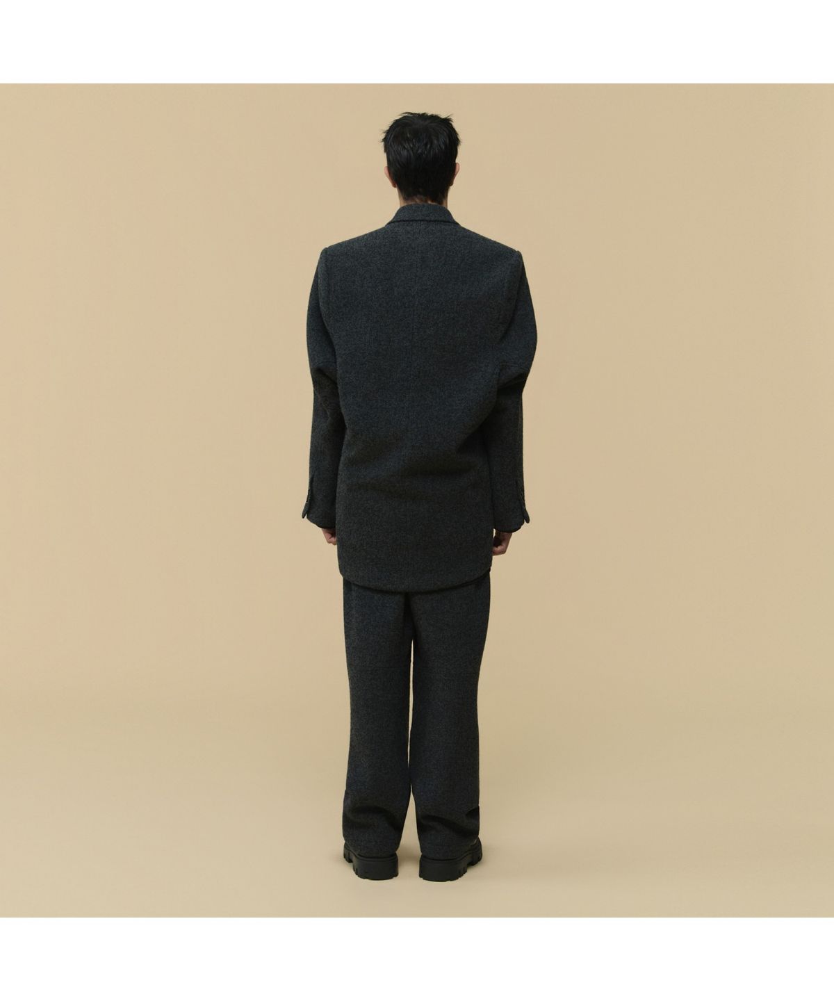 커스텀멜로우(CUSTOMELLOW) [HED MAYNER] Grey Wool Curved Pants CWPAW25991GYX