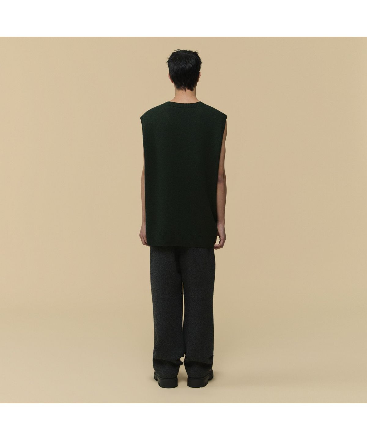 커스텀멜로우(CUSTOMELLOW) [HED MAYNER] Green Wool Twisted Vest CWWAW25992GRX