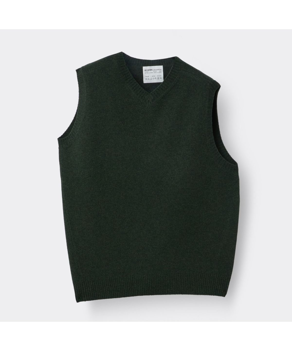 커스텀멜로우(CUSTOMELLOW) [HED MAYNER] Green Wool Twisted Vest CWWAW25992GRX