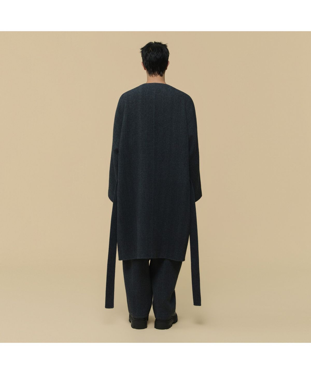 커스텀멜로우(CUSTOMELLOW) [HED MAYNER] Grey Back Slit Robe Coat CWCAW25993NYD