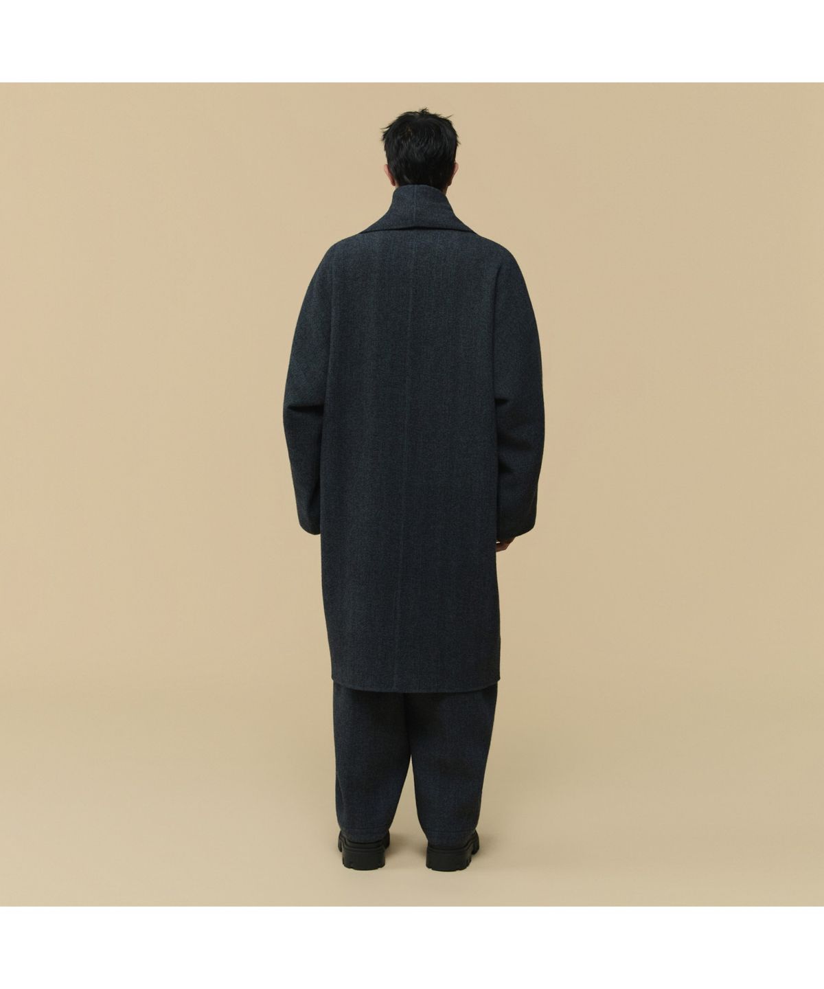 커스텀멜로우(CUSTOMELLOW) [HED MAYNER] Grey Back Slit Robe Coat CWCAW25993NYD